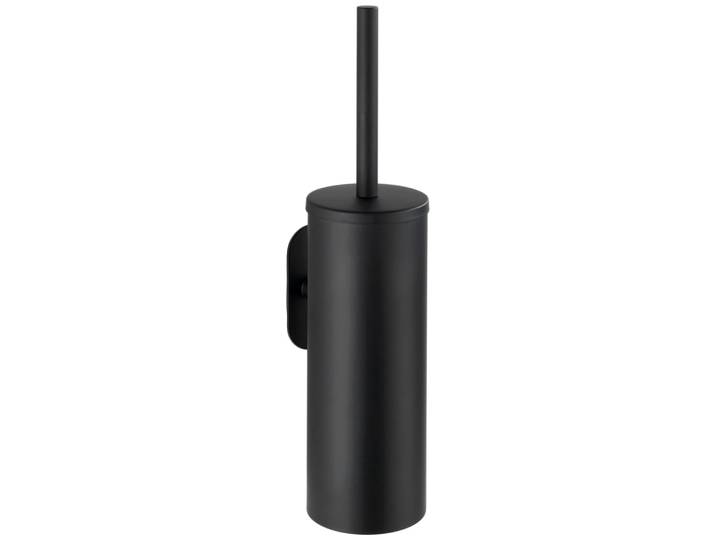 WC-Garnitur WENKO Orea , schwarz (schwarz, matt), B:9cm H:39cm L:12,5cm, Edelstahl, Reinigungsbürsten, WC-Garnitur, aus rostfreiem Edelstahl