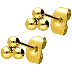 Chirurgenstahl Ohrstecker 3 KUGELN