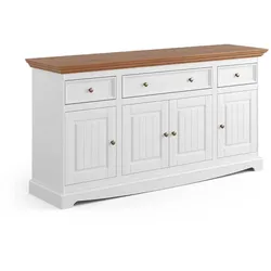 Sideboard Kommode mit Drehtüren und Metallgriffen