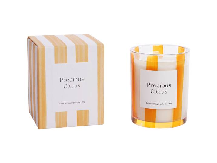 Duftkerze Milena Precious Citrus 198g gelb - Material: Glas
