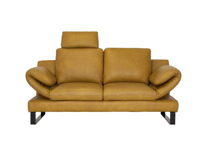 Sofa Jarek Leder gelb B 182 T 83 cm - Möbel Konfigurator: Traummöbel individuell zusammenstellen