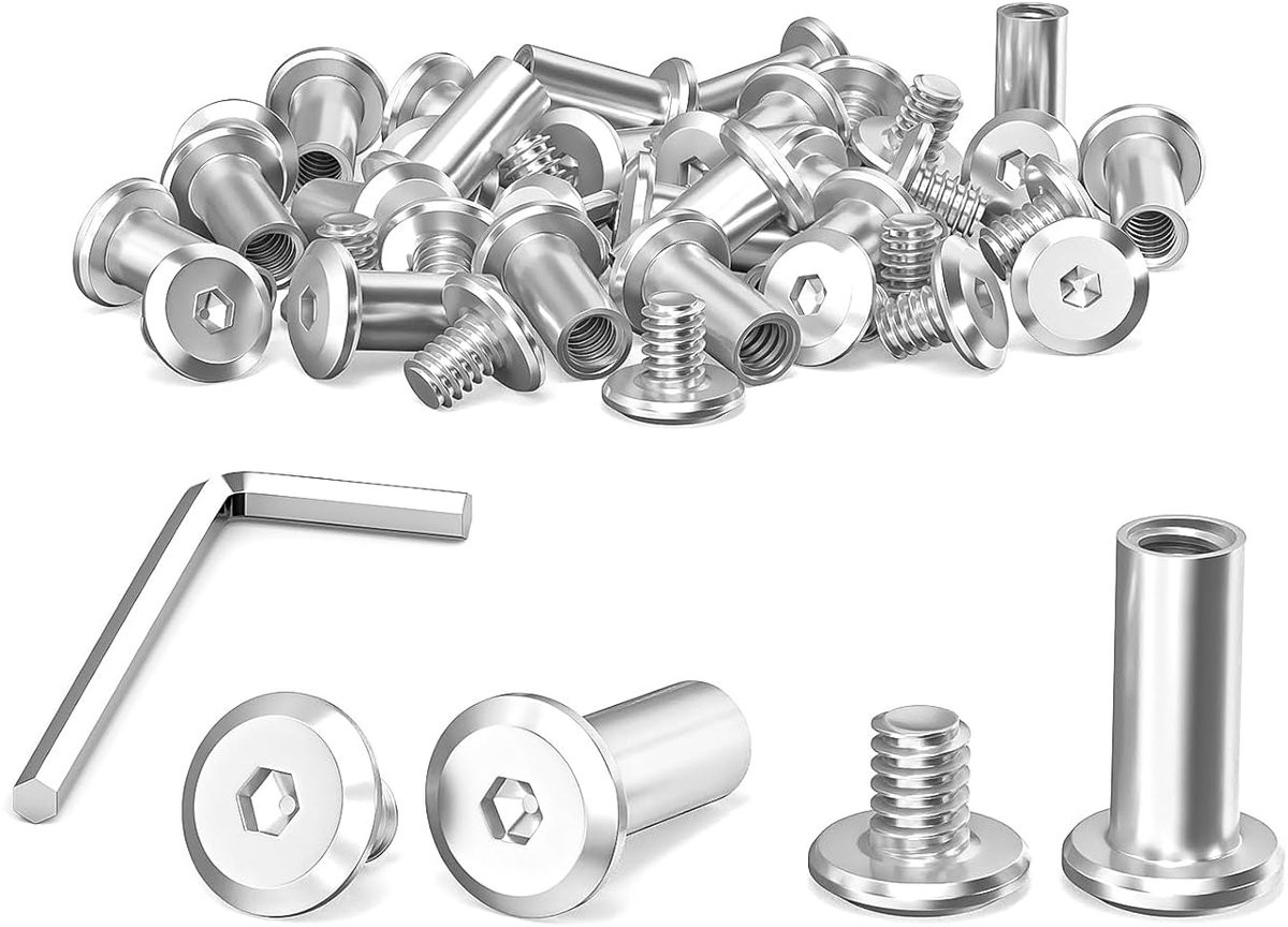 40 stuks M4x12mm verbindingsschroeven van roestvrij staal A2 V2A voor meubels en kasten