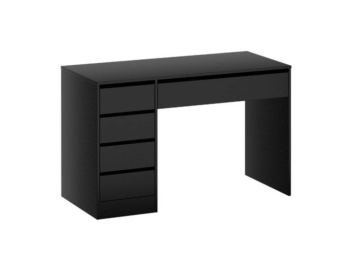 Schreibtisch RIGEL mit Schubladen 120 x 55 x 75 cm schwarz