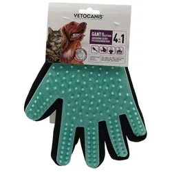Vetocanis 4in1 Silikon-Pflegehandschuh für Katzen und Hunde (Hund, Katze), Tierpflegegerät