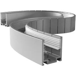 Rutec Projekt Zubehör für LED Strips VARDAflex BENDABLE PLATIN SVQ - Aluprofil, biegbar, 100 / 2.02 / 2.08cm RUP-PFH344