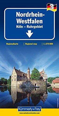 Kümmerly + Frey - Nordrhein-Westfalen 1:275 000 mit touristischen Informationen und Index: Köln - Ruhrgebiet - Hannover (Kümmerly+Frey Reisekarten) - Preis vom 09.10.2026 07:28:09 h