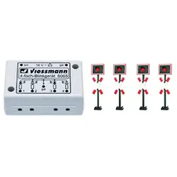 Viessmann 5835 - H0 Andreaskreuze, 4 Stück mit Blinkelektronik