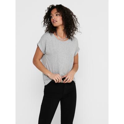ONLY "ONLMOSTER – T-Shirt mit melierter Optik und elastischem Material" meliert, casual, lässig geschnitten, Viskosemischung, Rundhals