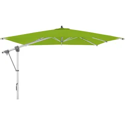 doppler Pendelschirm EXPERT 300 x 300 cm, Aluminium Silber / 100 % Polypropylen 220 g/m2 T841 Smaragd