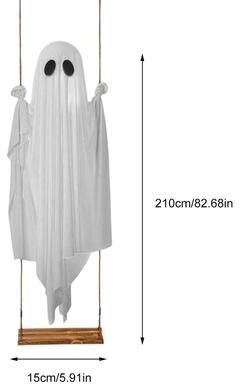 Uplift Picks Hanging Swing Ghost Halloween Decoration Cute Outdoor Ghost Decor Hanging Swing Ghost Halloween Decoration Cute Outdoor Ghost Decor