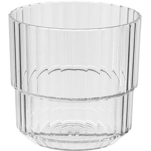 APS Trinkbecher Linea, transparent, Kunststoff, Mehrweg, bruchsicher, 0,22 l
