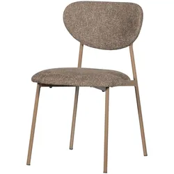 Esszimmerstuhl Valor aus Webstoff, modernes Design, sandfarben, gepolstert und bequem
