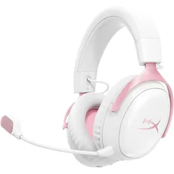 HyperX Cloud III S Gaming-Headset (Kabellos), Gaming Headset, Weiss, Pink