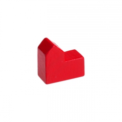 Spielsteine Stadt - Kirche - Haus - Holz - rot - 20x19x10mm 247137