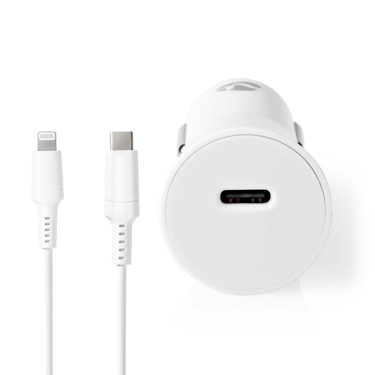 Nedis Autolader 1 Uitgang USB-C en Lightning 20W 1 m CCPDL20W111WT