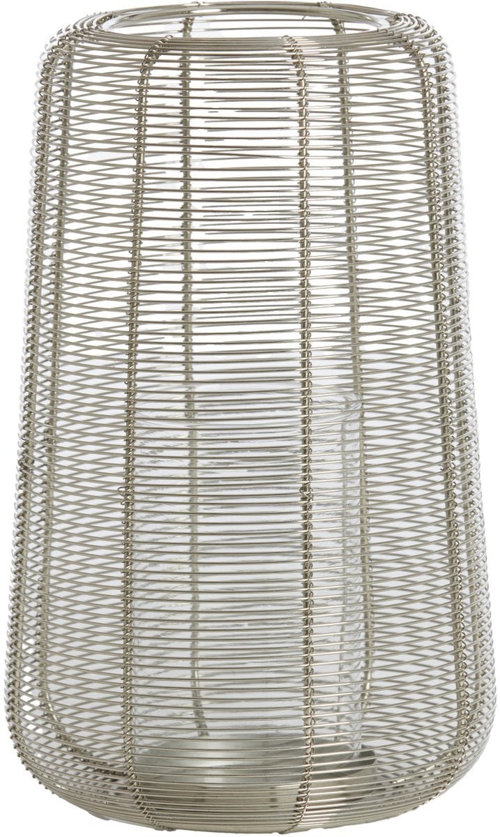 Light & Living windlicht ADETA zilverglans met glas Ø19,5 x 30 cm
