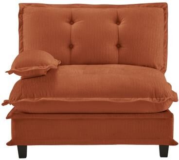 Loedds 38.58-inch Chenille Modular Sofa Seat with Deep Seat Cushion, Solid Wood Frame and Removable Armrest