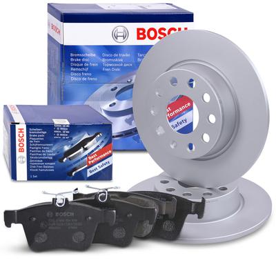Bosch Bremsscheiben +Bremsbeläge hinten [Hersteller-Nr. 41171636] für Seat, VW, Skoda, Cupra, Audi
