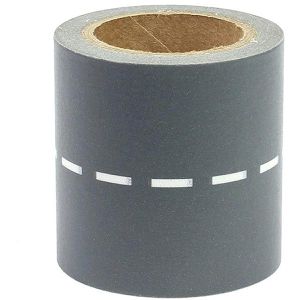 Papierdrachen Washi-Tape Straße, grau, 50 mm x 10 m, wiederablösbar & beschreibbar, 1 Rolle