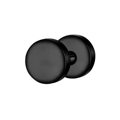Paar Ohrstecker TRUE REBELS "TR330", schwarz, Ohrringe, Herren, 5,9, Edelstahl