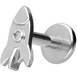 Titan Labret mit Innengewinde RAKETE
