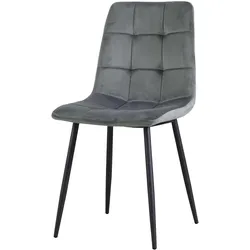 HTI-Living, Stühle, Stuhl Mesa Velvet Grau (1x)