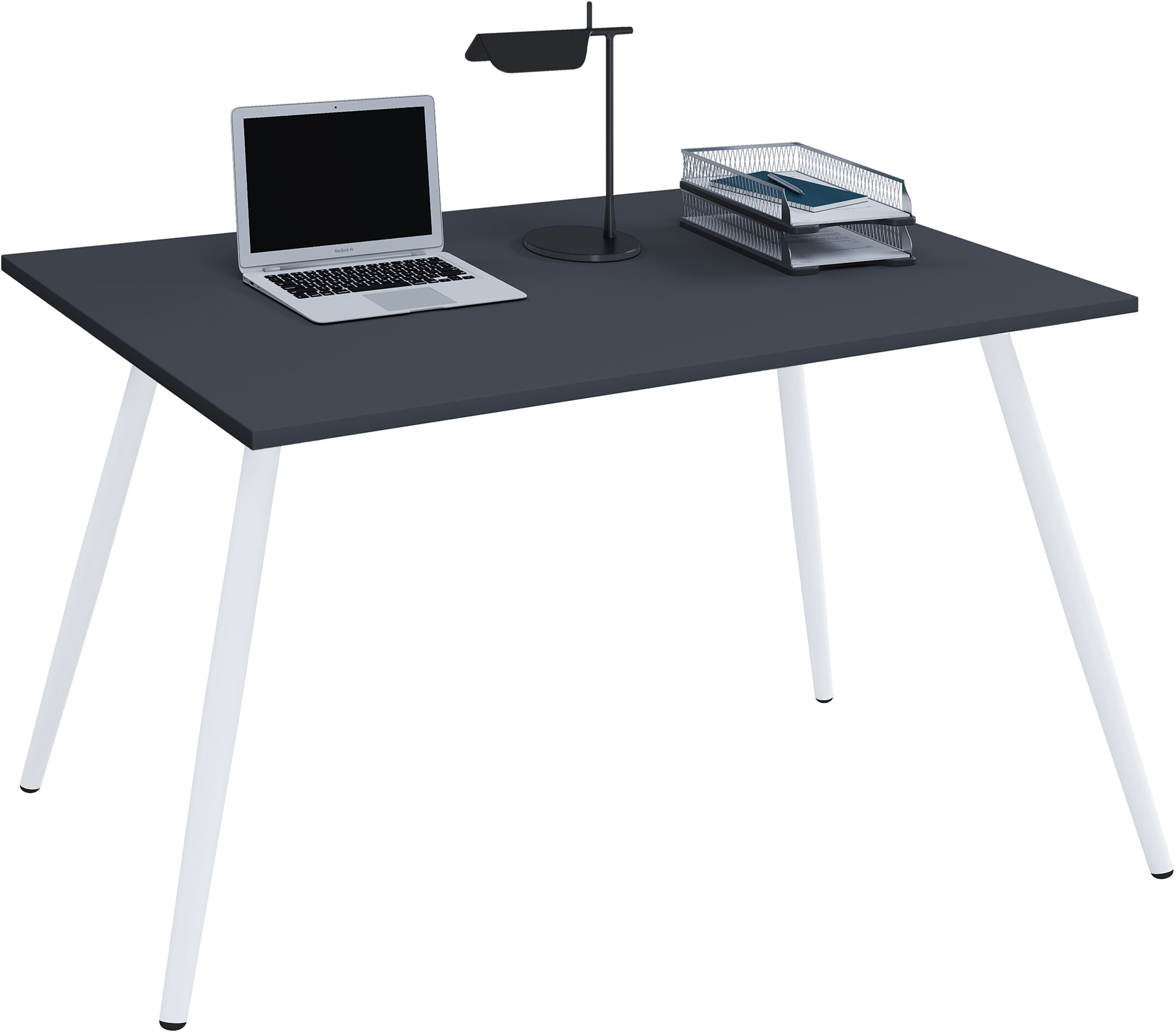 Schreibtisch VCM "Schreibtisch Bürotisch Computertisch Salia 80x50", schwarz (anthrazit), B:80cm T:50cm, Tische, Schreibtisch