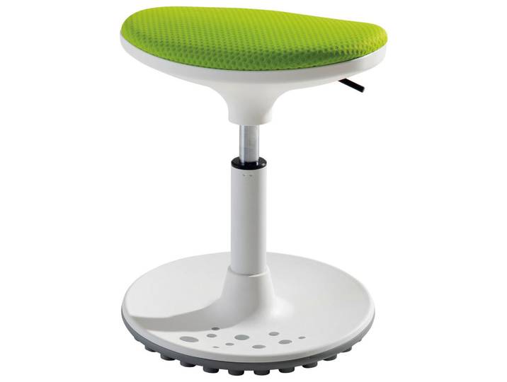 Paidi Bürohocker, Weiss, Limette, Metall, Kunststoff, Textil, 38x48x27.5 cm, Oeko-Tex® Standard 100, Büromöbel, Bürostühle, Bürohocker