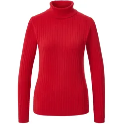 Tchibo - Gerippter Rollkragenpullover - Damen - Gr. XXL - rot