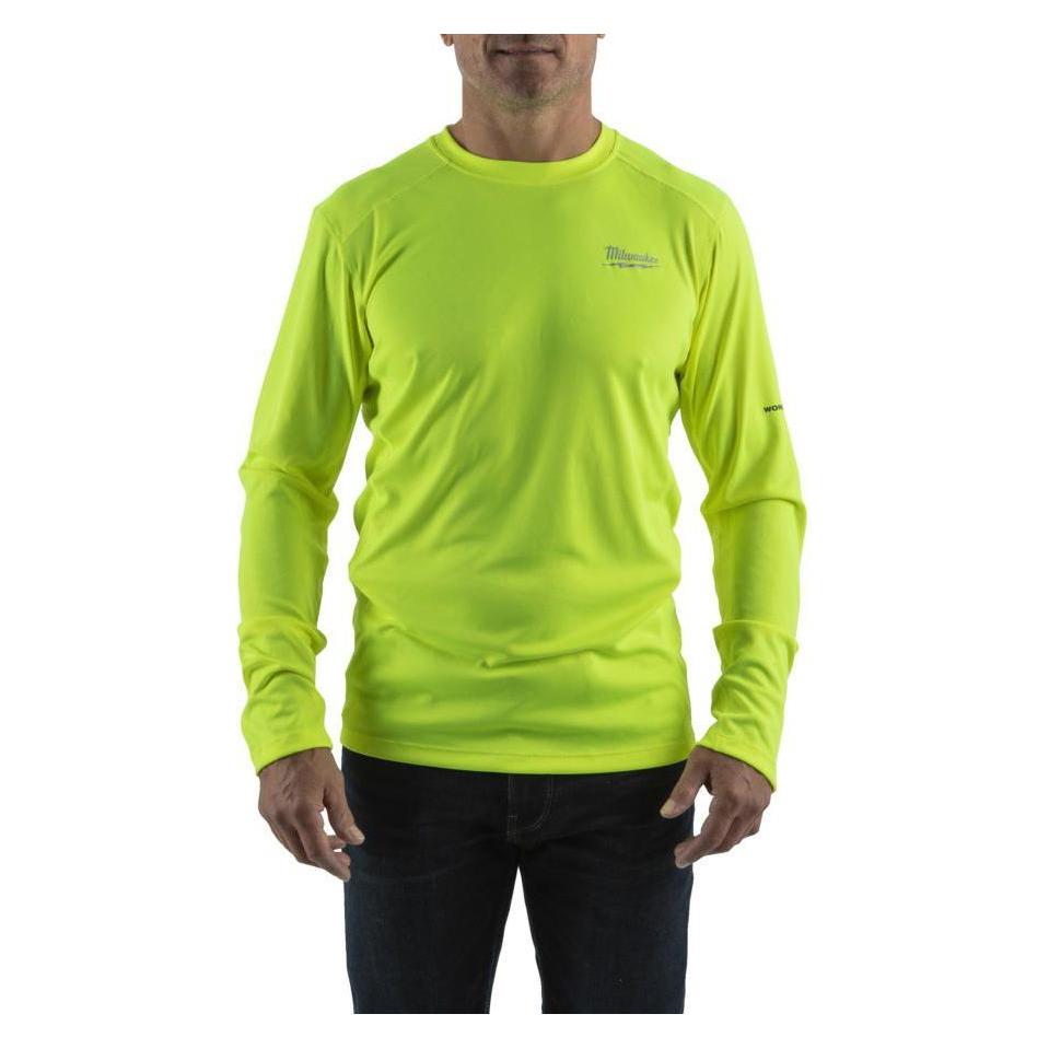 GCS Langarm-Arbeits-T-Shirt Hell - Gelb Wwlsyl-S (S) (986330)