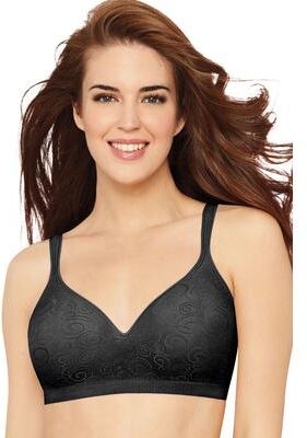 Plus Size Women's Comfort Revolution Wire Free Bra DF3463 by Bali in Black Swirl (Size 38 B)
