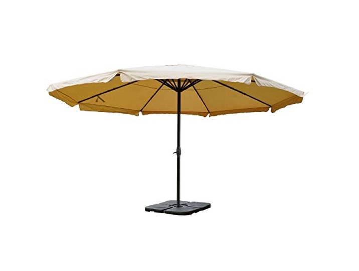 Mendler Sonnenschirm Meran Pro mit Volant mit Ständer - creme