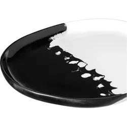 PANDA Tablett modern Schwarz-Weiß Höhe 3 cm