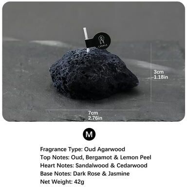 Uplift Treasures Handmade Meteorite Scented Candle With Oriental Woody Fragrance meteorite(m)