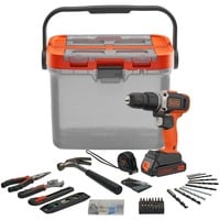 Akku-Schlagbohrschrauber BCKSB02, 18Volt orange/schwarz, Li-Ionen Akku 1,5Ah, Aufbewahrungsbox, 62-teiliges Zubehör-Set