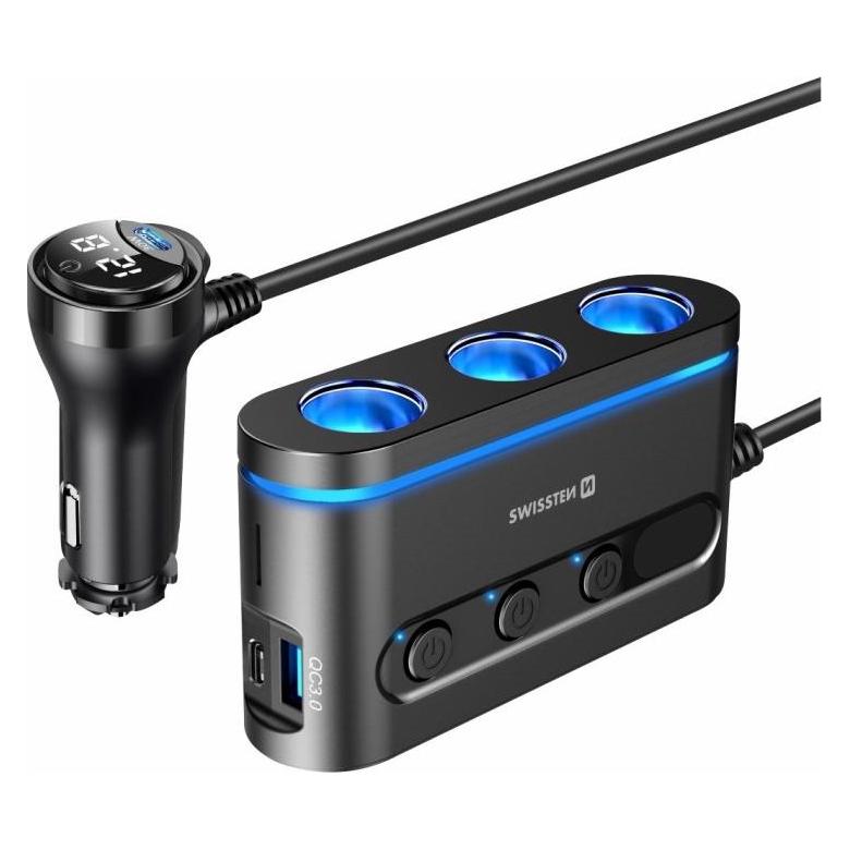 Swissten Autoladegerät 2x USB-C PD / 1x USB-A QA 3.0 / 3x CL (20114010)