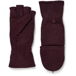 Tchibo - Strickfleece-Klappfäustlinge - Unisex - Gr. 7,5 - bordeaux
