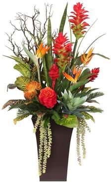 Jenny Silks Tropical Silk Flowers - 24W x 20D x 48H