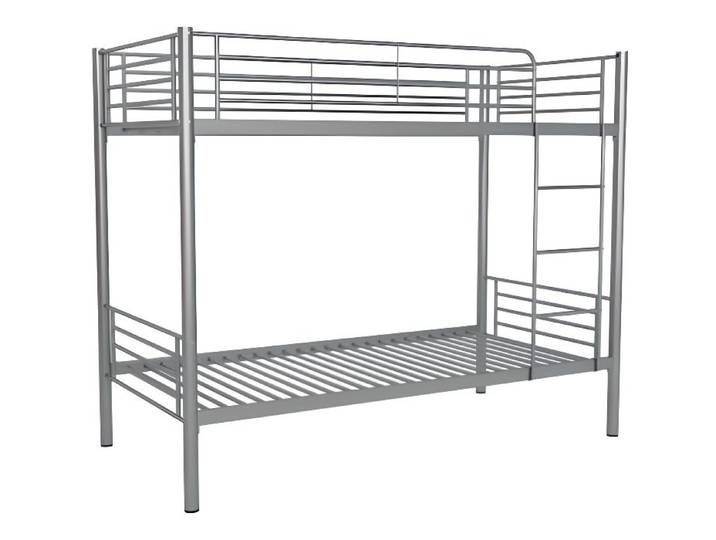 Lit superposé séparable métal 2 couchages 90x190 cm Gris LUNA