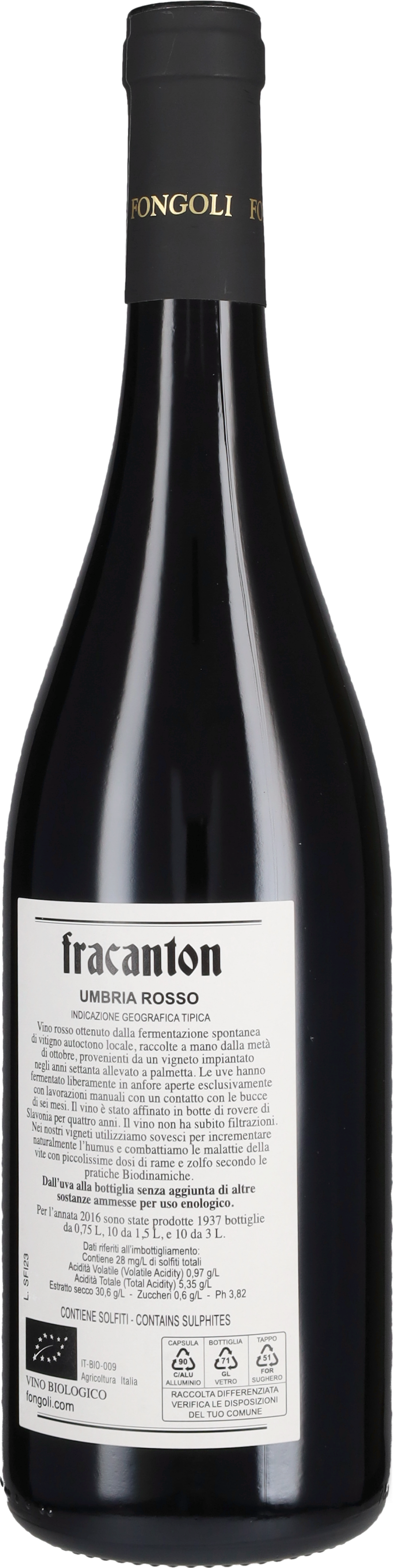 Sagrantino di Montefalco 'Fracanton' Fongoli 2016
