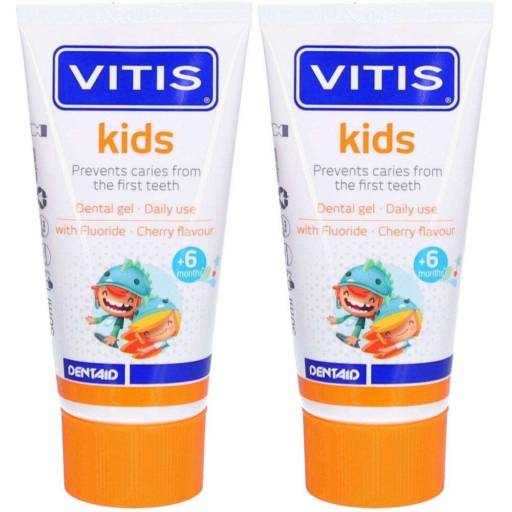 Vitis Kids Gel Zahnpasta 2x 2x50 ml