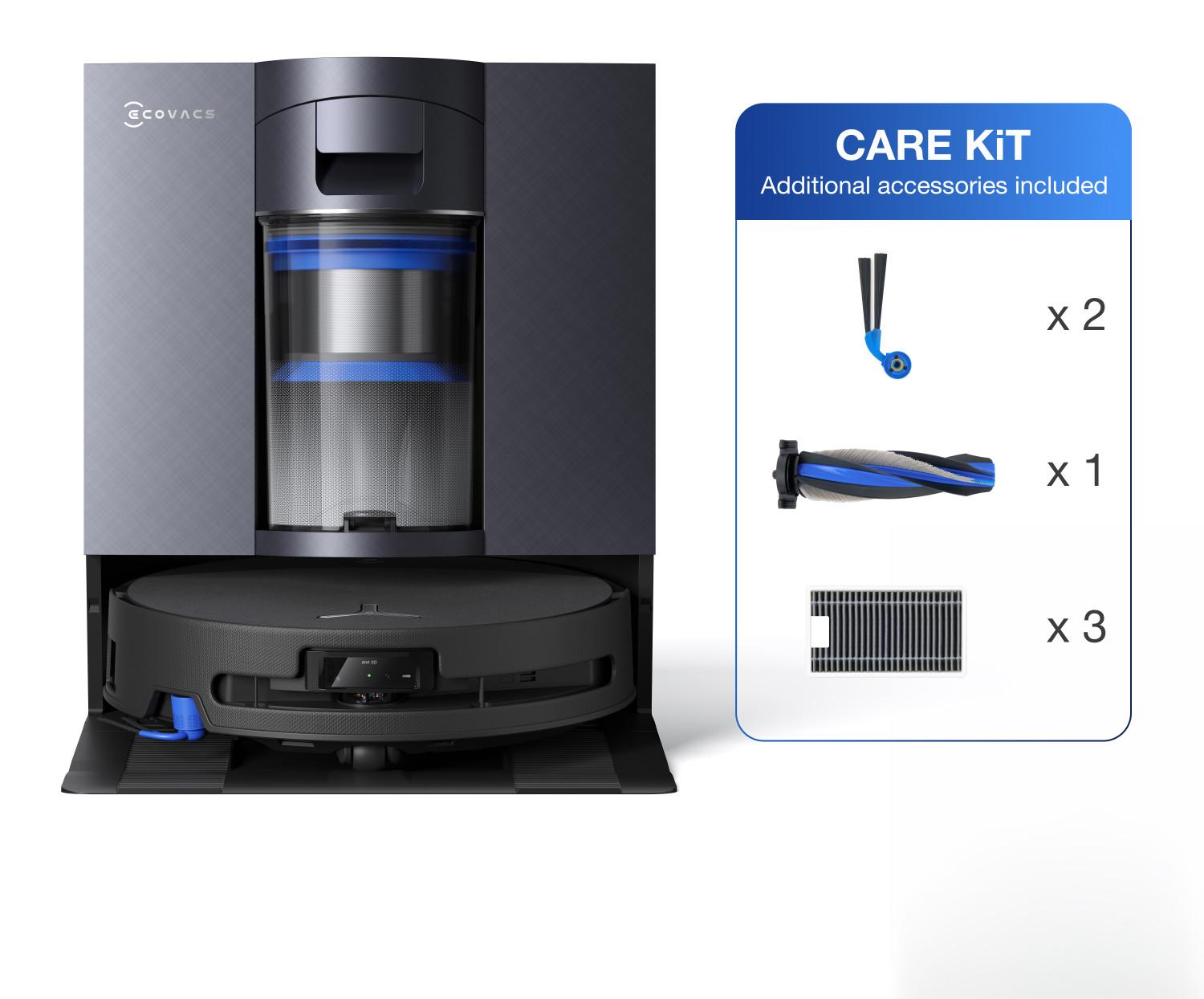 Ecovacs DEEBOT X11S OMNICYCLONE CARE KIT BLACK EU, Beutellos, Schwarz, Rund, Staubbeutel, 0,25 l, Ladend, Purification