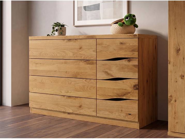 Kommode Wildeiche „Astrid“ 150 cm Massivholz Wildeiche