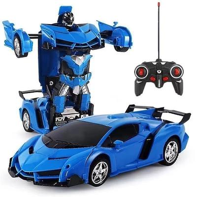Fernbedienung verwandeln Auto-Roboter-Spielzeug mit Lichtern Verformung RC-Auto 360 rotierendes Stunt-Rennwagen-Spielzeug