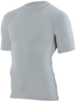 Augusta Sportswear AG2600 Athletic Hyperform Compression Top in Silver size 2XL   Polyester Blend 2600