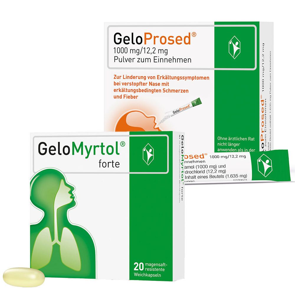 GeloMyrtol forte der pflanzliche Schleimlöser & GeloProsed Die Erkältung im Griff 10+20 St Kombipackung