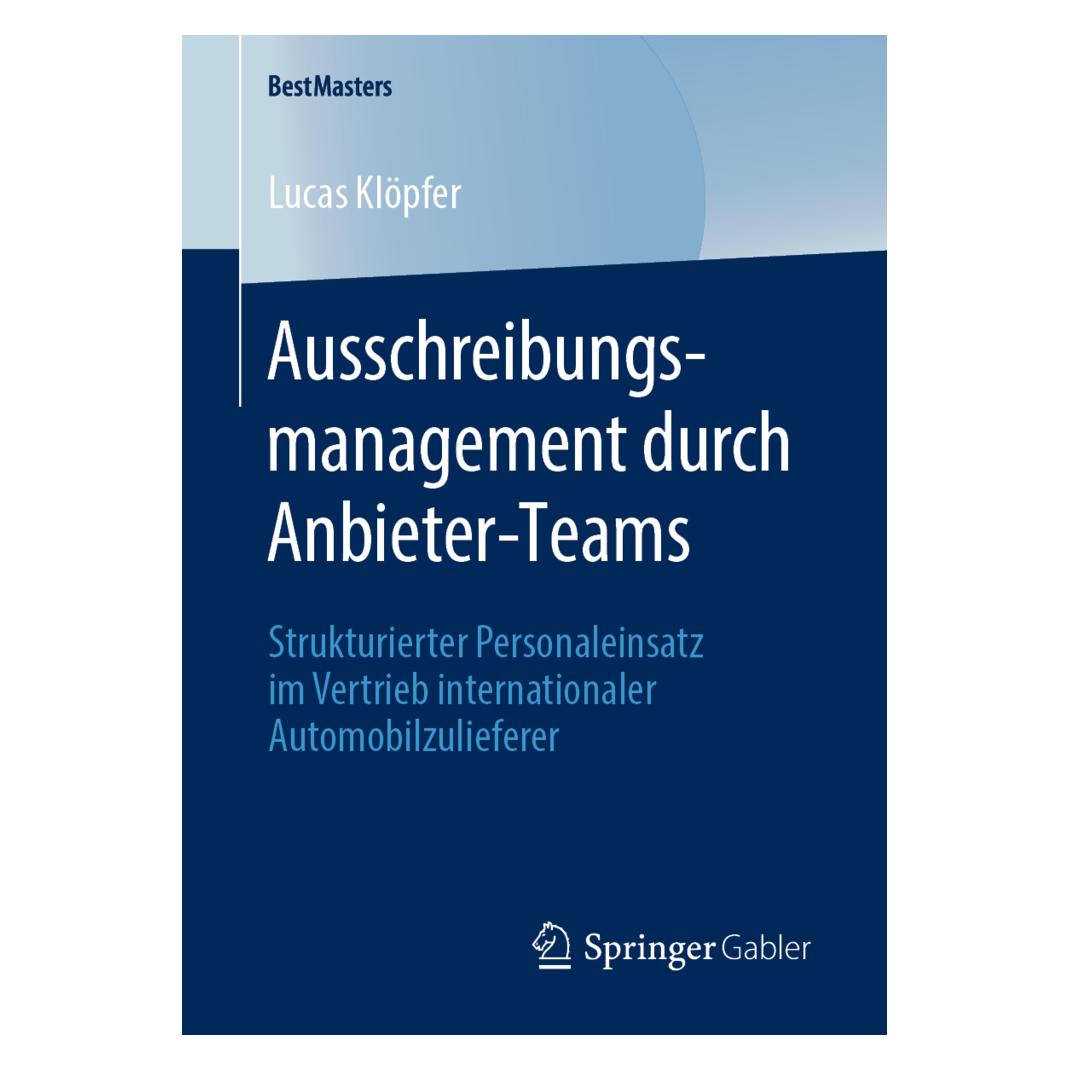 Springer Ausschreibungsmanagement durch Anbieter-Teams (Deutsch, Softcover, Lucas Klöpfer) (56097150)