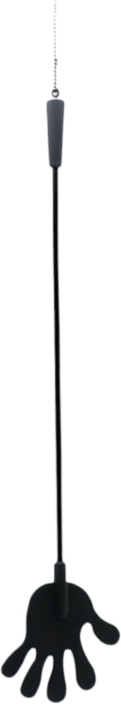 Rimba - Håndformet Silikoneridepisk - 40 Cm (Sort)