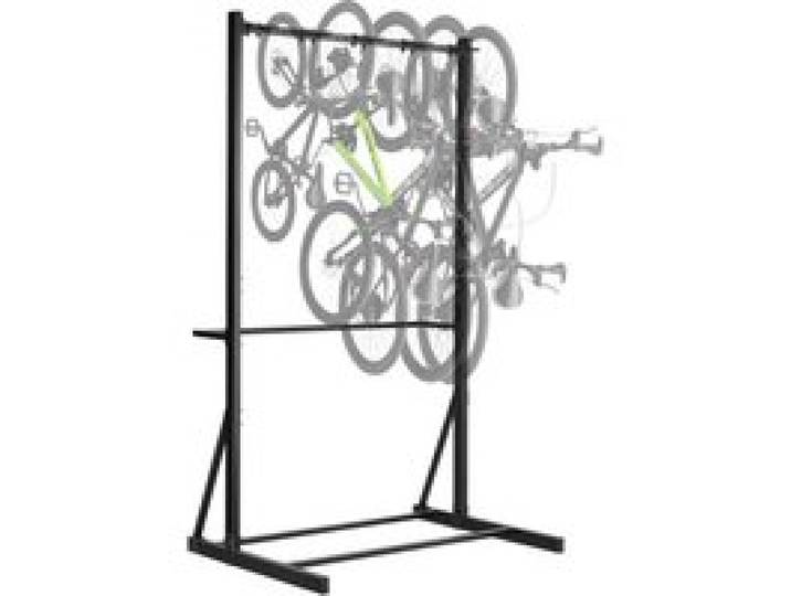 VEVOR Fietsendrager voor 5 fietsen, Fietsdrager met 5 stevige haken, Gemaakt van koolstofstaal, Draagvermogen 136 kg, Verticale fietsstandaard voor garage, woonkamer, binnenschuur