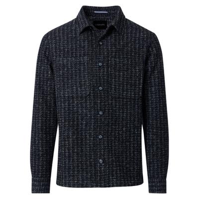 Hemdjacke VENTI "VENTI Hemdjacke uni", Herren, Gr. 56, dunkelblau, Jacken